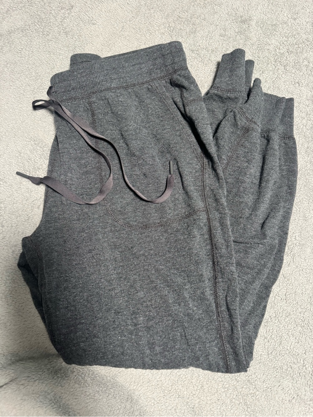 Amazon Essentials Woman's Charcoal Gray Drawstring Joggers